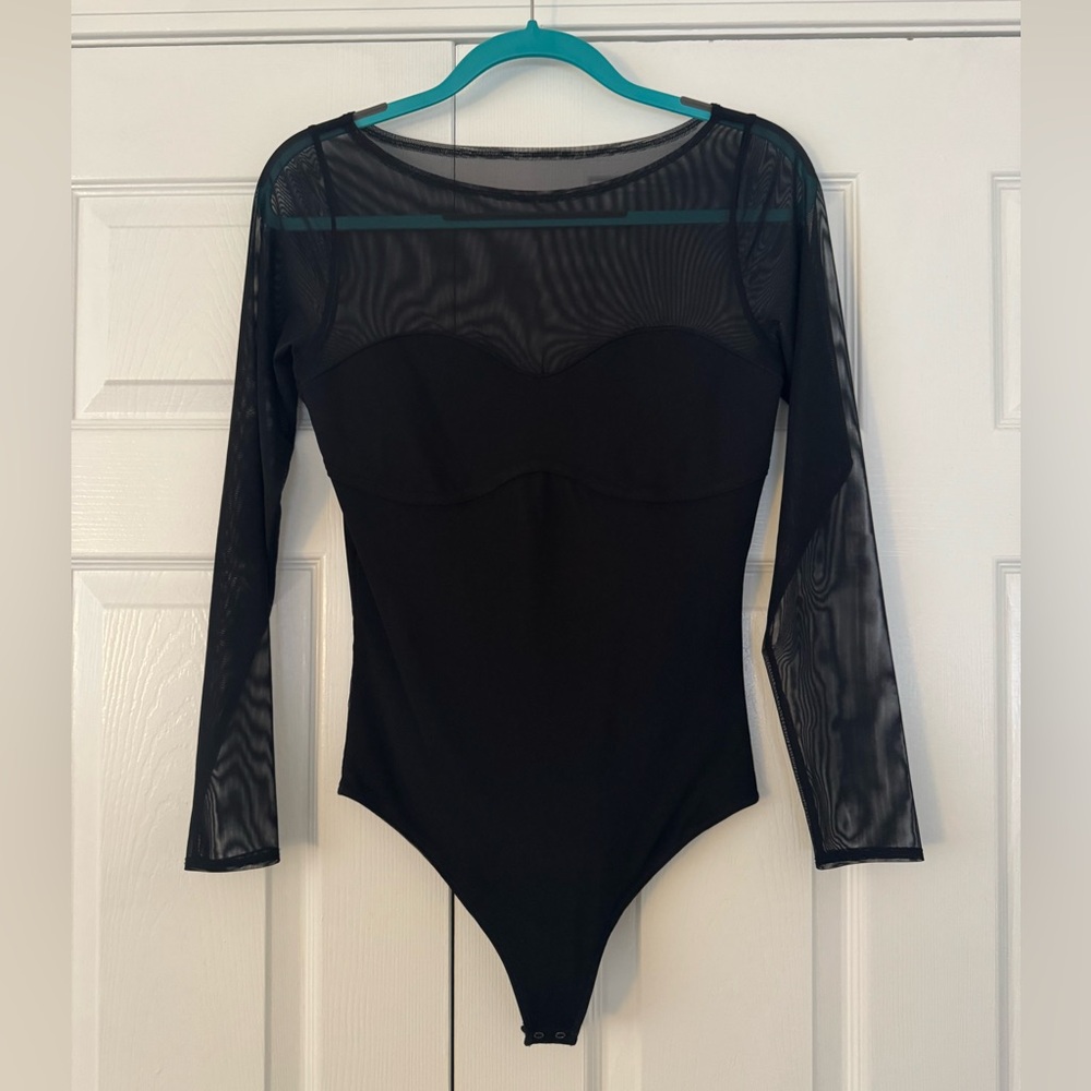 Abercrombie Black Sheer Bodysuit